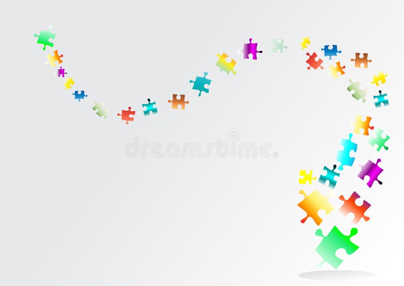Abstract rainbow puzzle Background