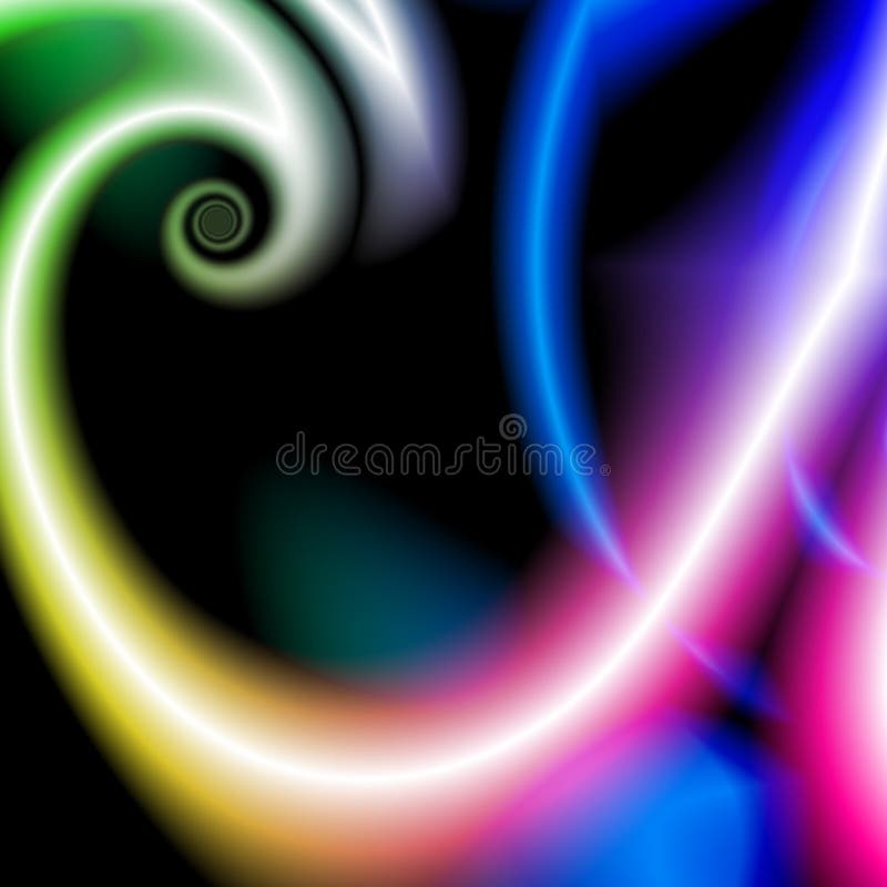 Abstract rainbow small spiral