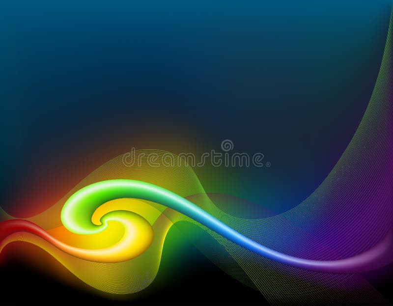 Background wih abstract rainbow swirl