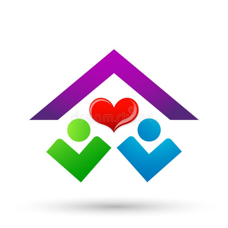 Abstract real estate people save House roof and hand taking care home logo vector element icon design vector on white background royalty free illustration Abstract real estate people save House roof and hand taking care home logo vector element icon design vector on white background royalty free illustration