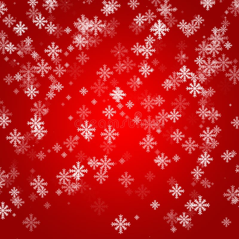 Abstract Red Background Layout Design with Snow Stock Illustration ...