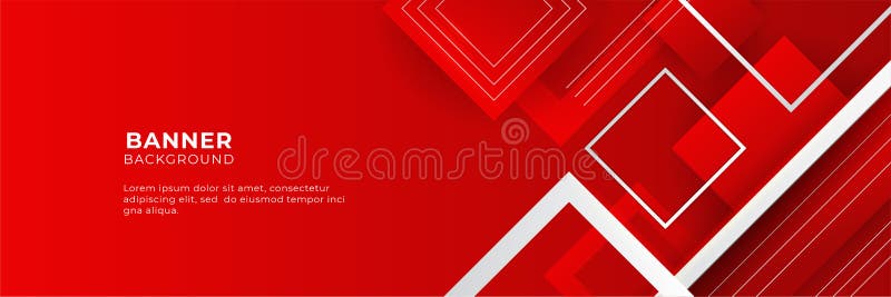 Abstract Red Banner Background Design Template Vector Illustration with 3d  Overlap Layer and Geometric Wave Shapes. Polygonal Stock Illustration -  Illustration of light, decoration: 231884890