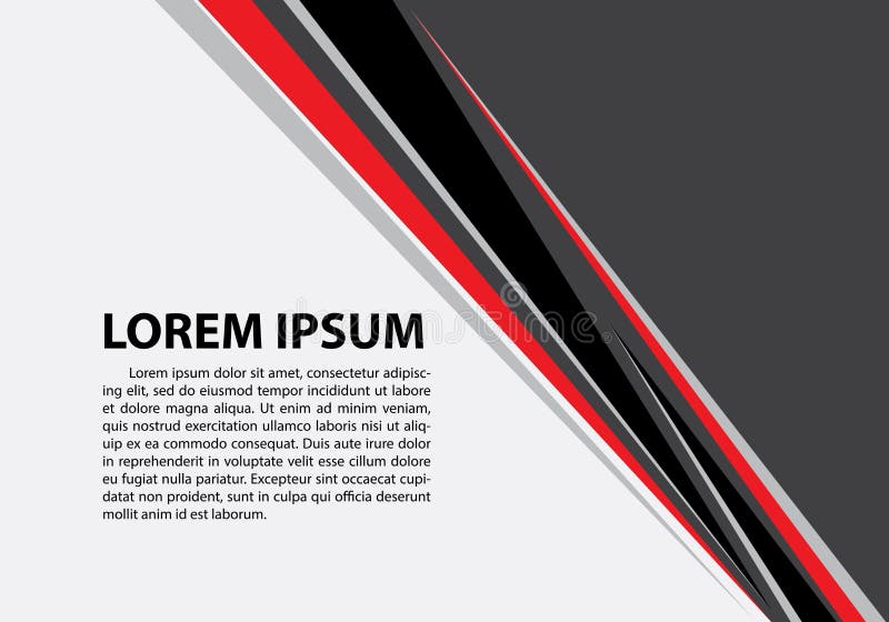 Abstract red black triangle line on gray blank space for text place design modern futuristic creative background vector vector illustration