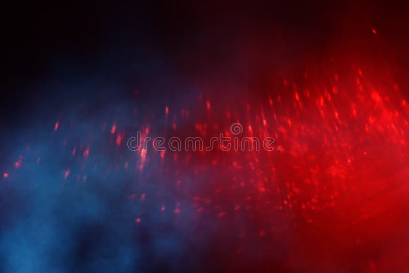 Abstract Red, Blue and Black Defocused Background. Bokeh Lights Stock