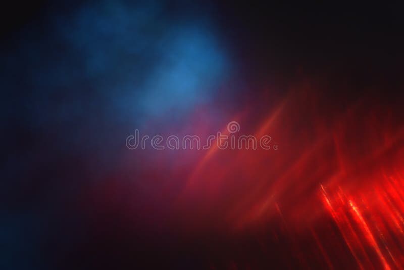 Abstract Red, Blue and Black Defocused Background. Bokeh Lights Stock