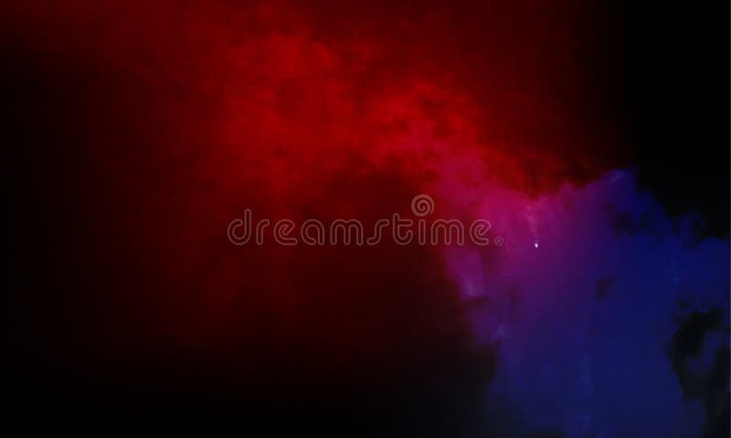 Abstract Red and Blue Smoke Mist Fog on a Black Background. Texture