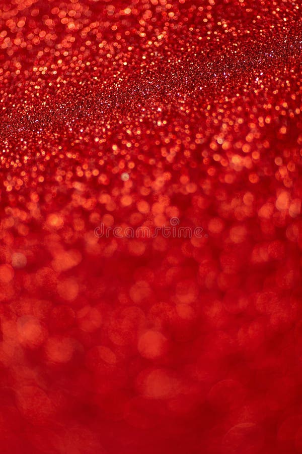 Abstract Red Bokeh Background. Blurred Bright Light. Circular Points