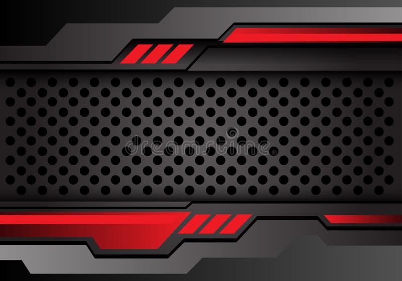 Abstract red dark gray circle mesh design modern futuristic style background vector stock illustration