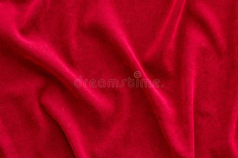 Blog design. Abstract red fabric texture pattern top view mockup