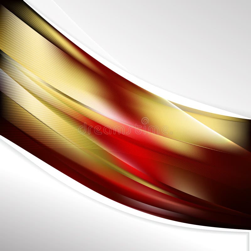 Abstract Red and Gold Wave Business Background Design Template Stock