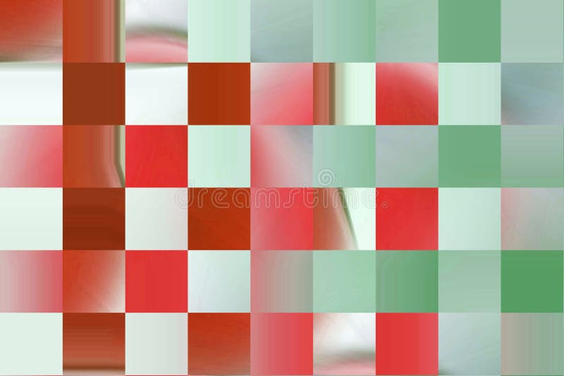 Abstract red and green colored chess pattern wallpaper royalty free illustration