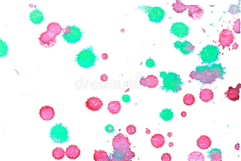 Abstract red green ink splash