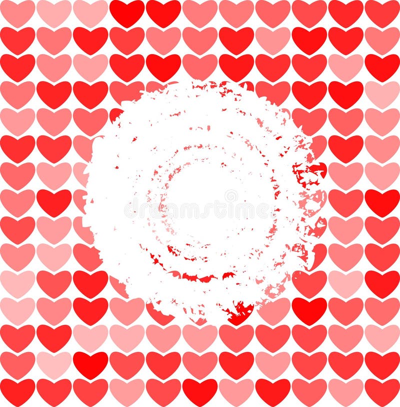Abstract red hearts cover stock vector. Illustration of colorfull