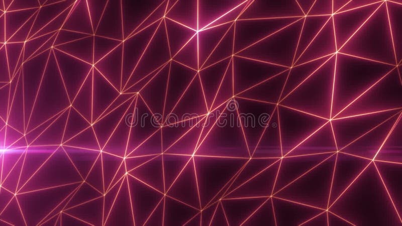 Abstract red lines and triangles glowing high tech digital energy stock illustration