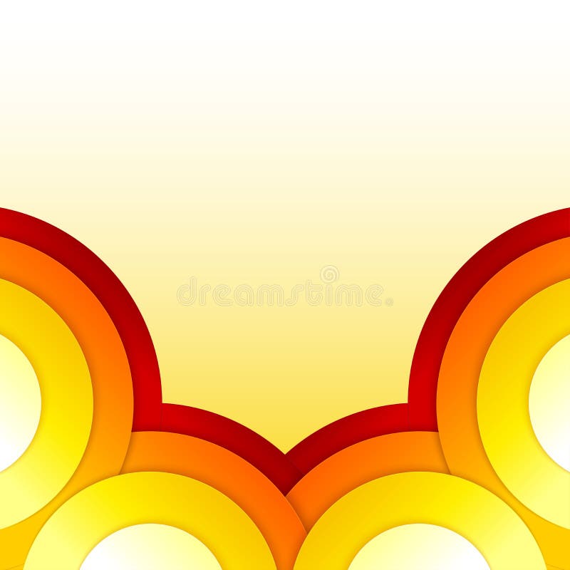 Abstract Red And Orange Circles Vector Background Stock Vector