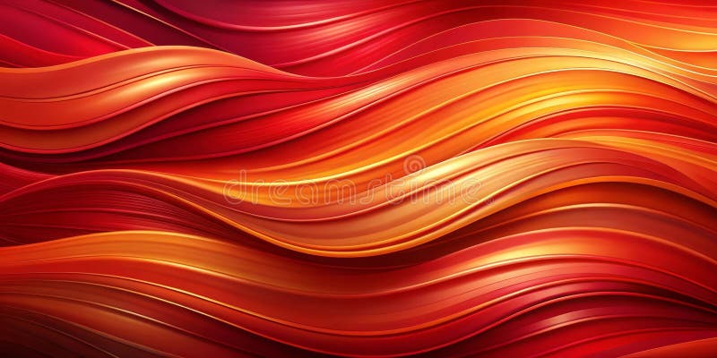 Abstract red and orange swirling wave pattern background. Generative AI vector illustration