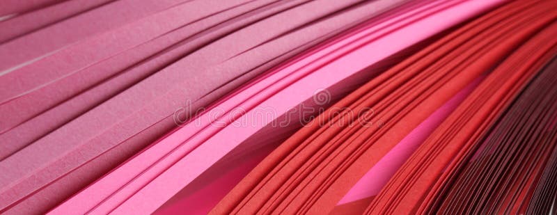 Abstract red and pink color strip paper background stock image