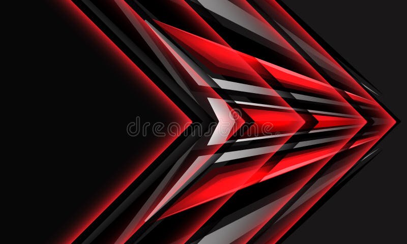 Abstract Red Power Silver Arrow Speed Direction on Grey Technology Design  Modern Futuristic Background Vector Stock Vector - Illustration of  decoration, light: 232819137
