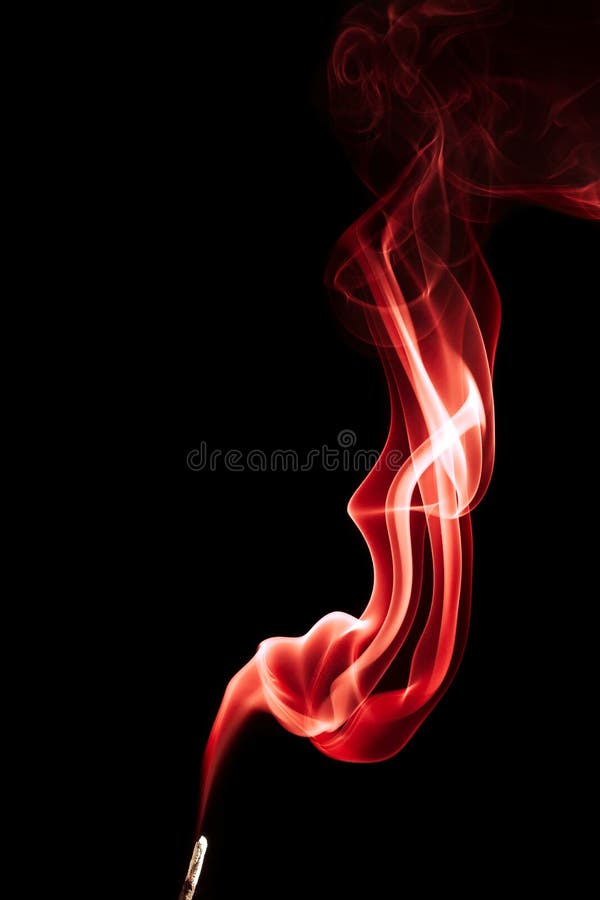 Abstract red smoke on black background