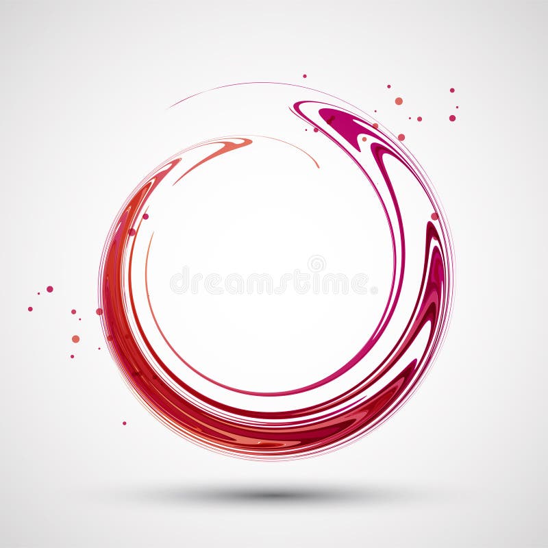Abstract Red Wave. Colored Vector Illustration Stock Vector