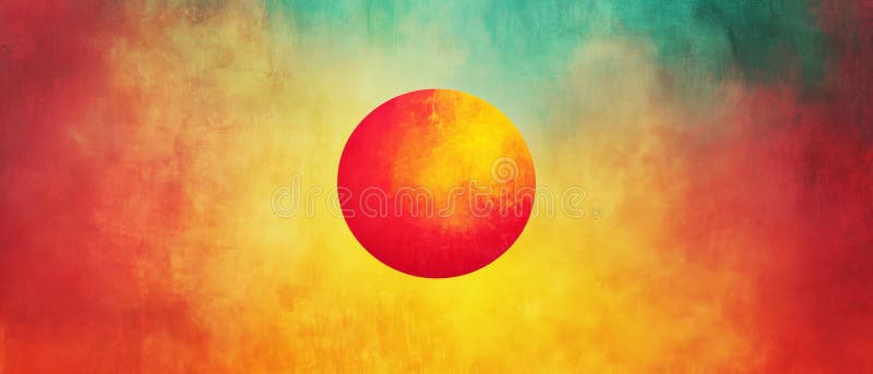 Abstract Red and Yellow Orb Textured Background for Creative Projects stock illustration