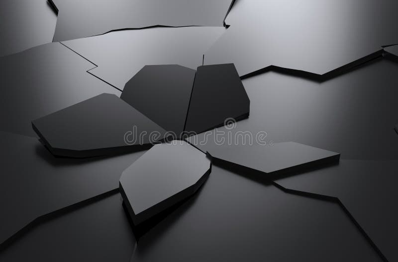 Abstract rendering of cracked surface background royalty free illustration