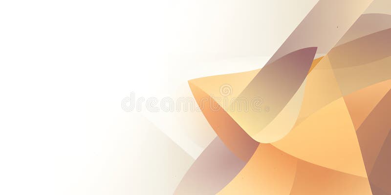 Abstract rendering featuring curved shapes in shades of orange and purple on white background vector illustration