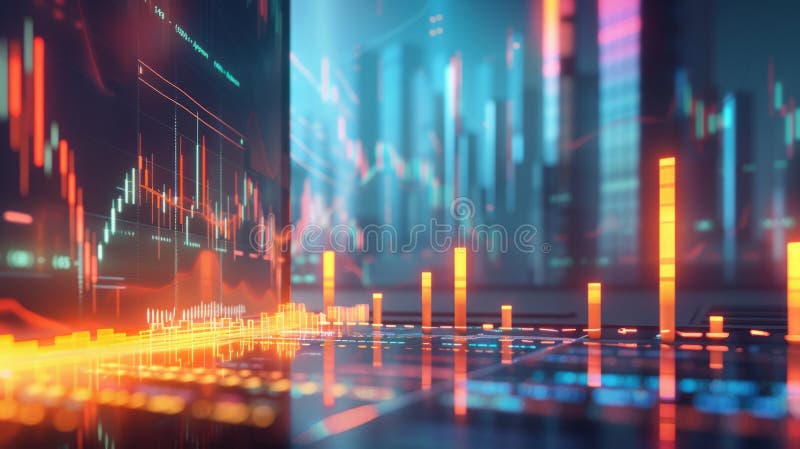 Abstract Representation of a Bar Chart Stock Image - Image of visual ...