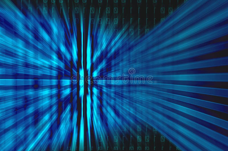 Blue binary numbers on digital screen background vector illustration