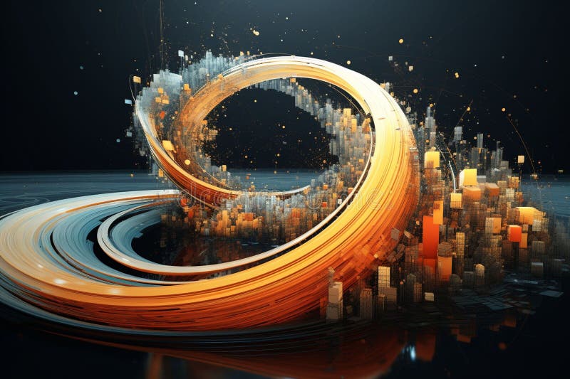 Abstract representation of calculus concepts in royalty free illustration