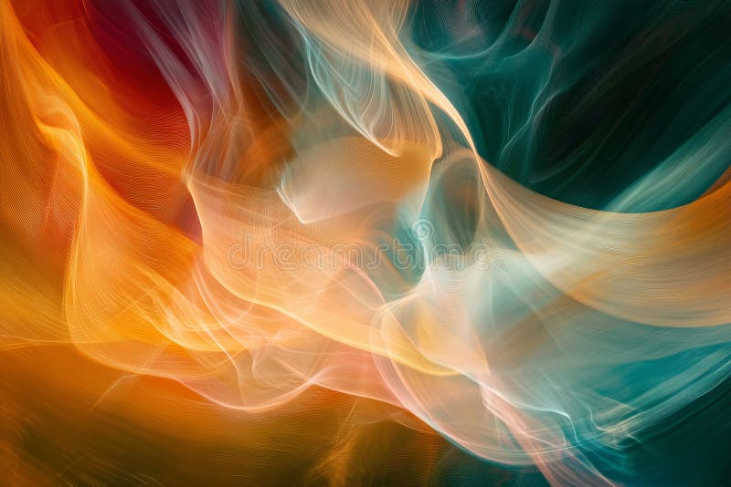 Abstract representation of fluctuating stock market data featuring vibrant colors and dynamic forms royalty free stock images
