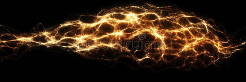 An abstract representation of a human brain created with glowing neural networks and synapses, featuring ample space for stock photos