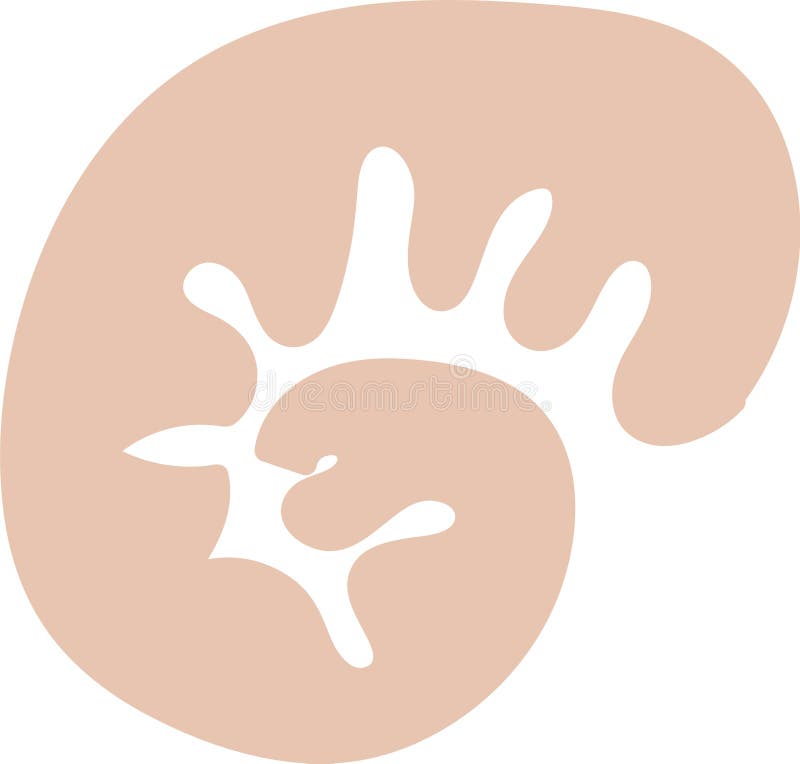 Abstract Nautilus Shell Shape stock illustration