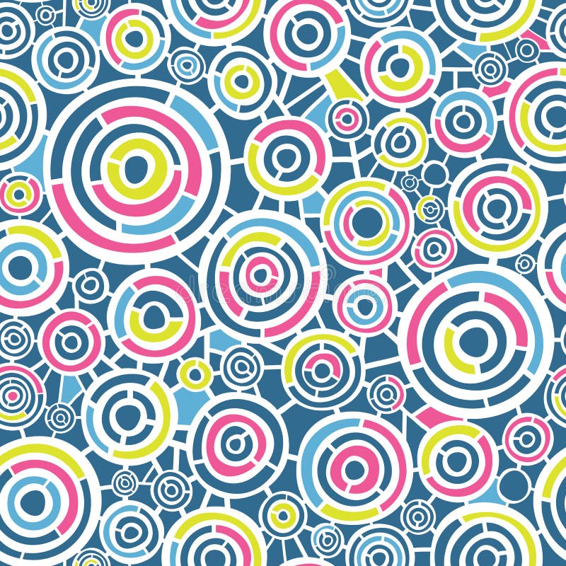 Abstract retro patroon met cirkels royalty-vrije illustratie Abstract retro patroon met cirkels royalty-vrije illustratie