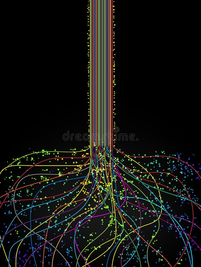 Abstract retro technology lines on black card royalty free illustration