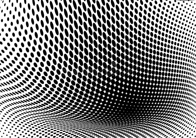 Abstract retro vector dots halftone wave