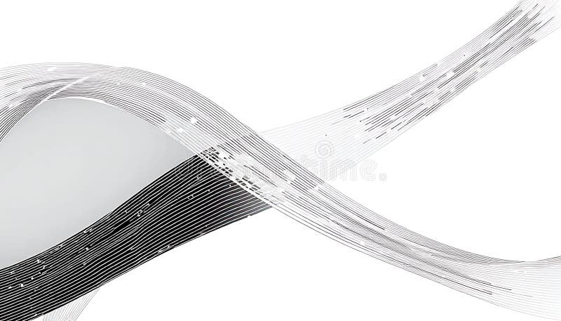 Abstract ribbon design, flowing lines and modern element, Stock Photo, Generative AI vector illustration