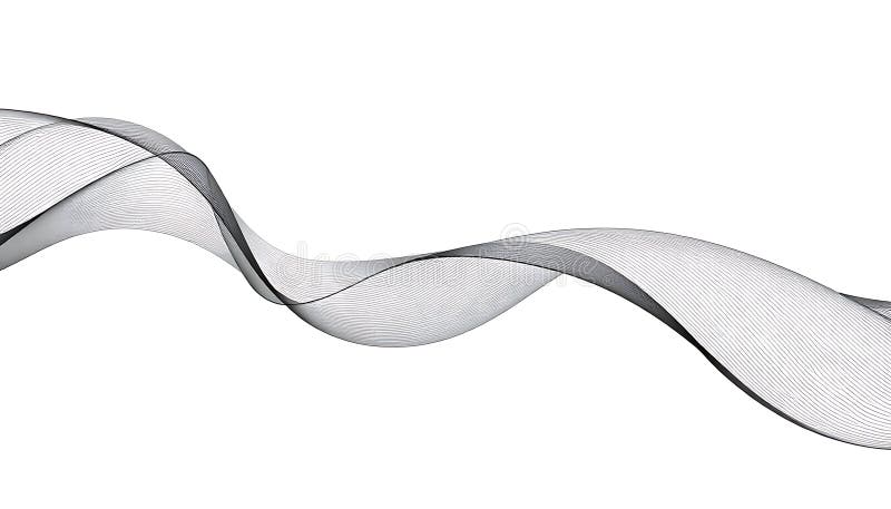 Abstract ribbon wave white, minimalist design and modern, Stock Photo, Generative AI vector illustration