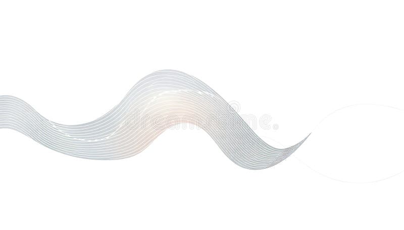 Abstract Ribbon White Curve, Modern Design Element, Stock Photo, Generative AI vector illustration