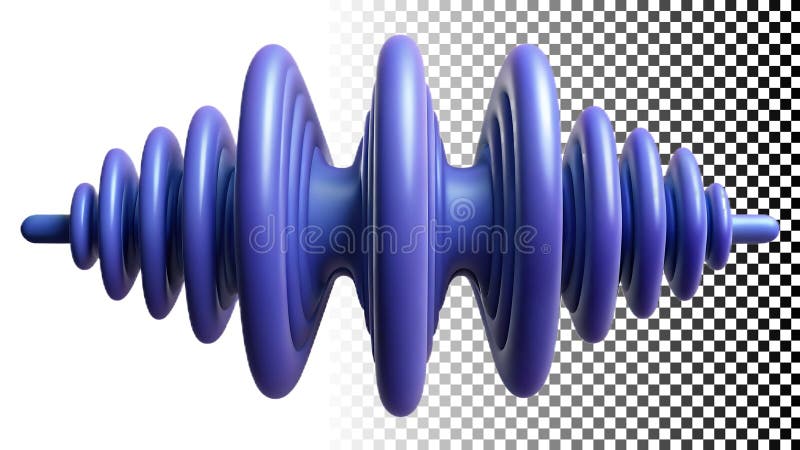 Abstract ridged blue wave shape, representing rhythm or structured flow png transparent image Generative AI vector illustration