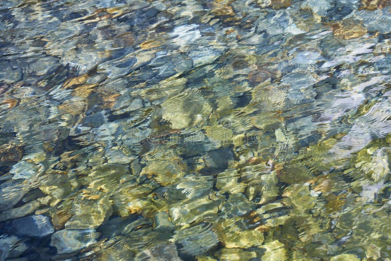 Abstract rippled water transparent stone background