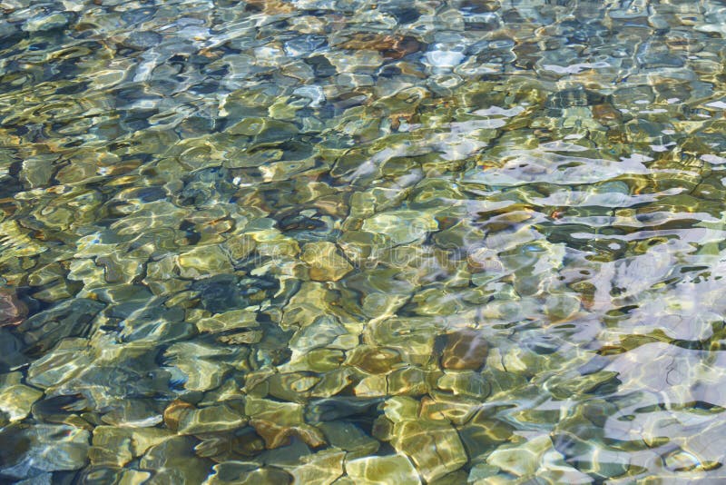 Abstract rippled water transparent stone background