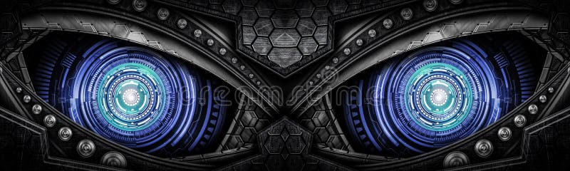 Abstract robot eye background