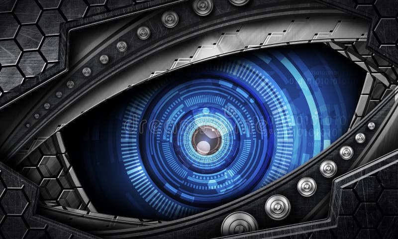 Abstract robot eye background