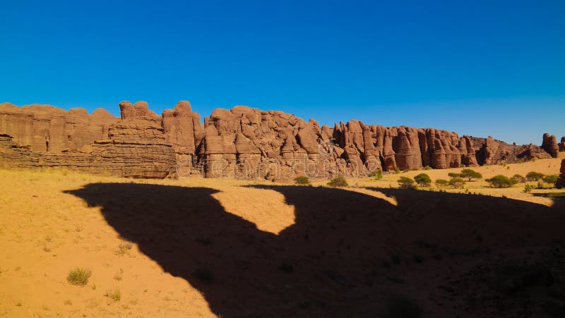 Abstract Rock formation at plateau Ennedi aka stone forest in Chad