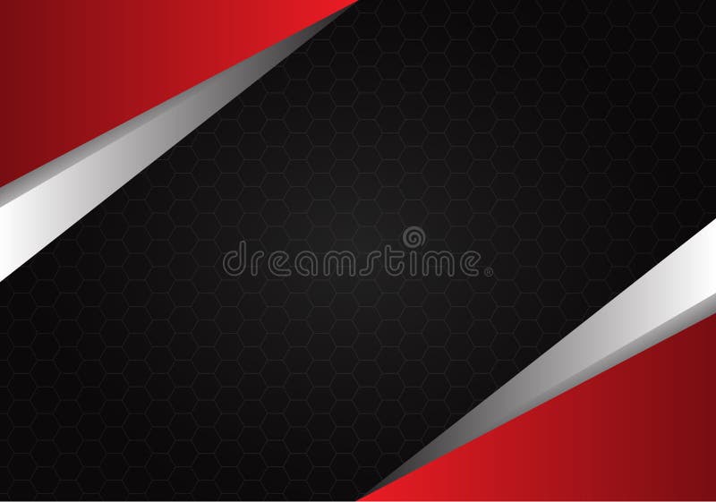 Abstract rood metaal op hexagon van het achtergrond netwerk zwarte ontwerp textuurvector stock illustratie Abstract rood metaal op hexagon van het achtergrond netwerk zwarte ontwerp textuurvector stock illustratie