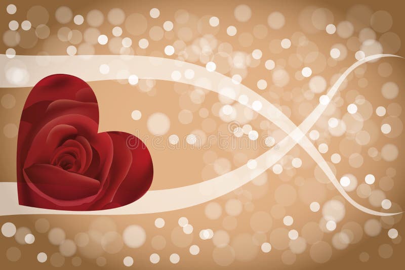 Abstract rose heart background