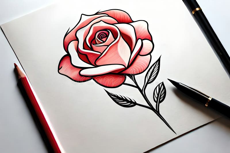 Abstract Rose Line Drawing Logo, Continuous Line, Minimalist Art ...