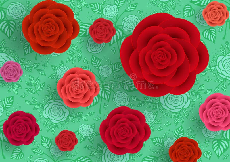 Abstract roses background