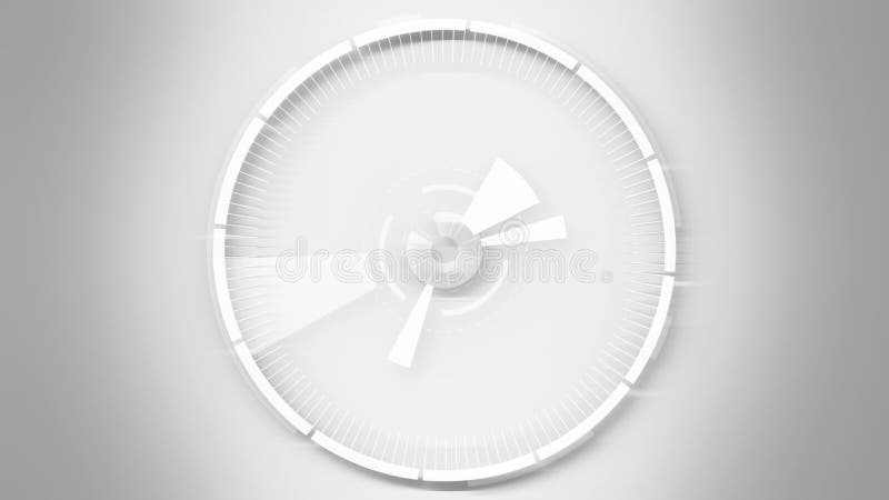 Abstract round animation, hi-tech background with circles. Futuristic Sci-Fi HUD effect. royalty free illustration